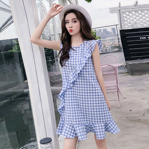 Rochie casual dama in carouri in trei culori