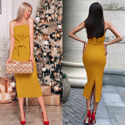 Rochie eleganta de dama cu panglica in mai multe culori