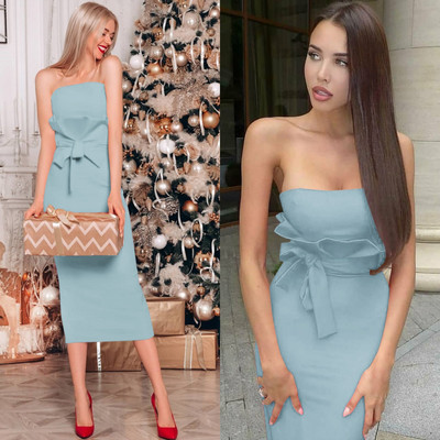 Rochie eleganta de dama cu panglica in mai multe culori