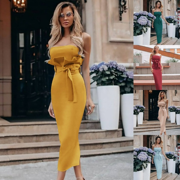 Rochie eleganta de dama cu panglica in mai multe culori