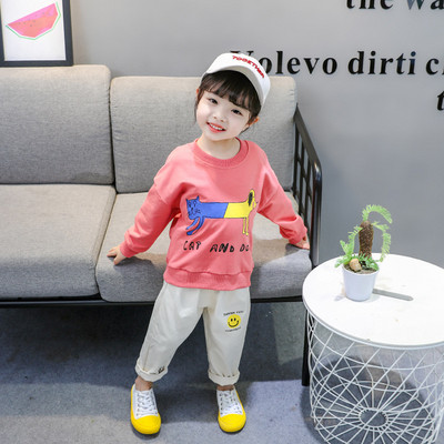 Set bebe model nou bluza + pantaloni roz si galben