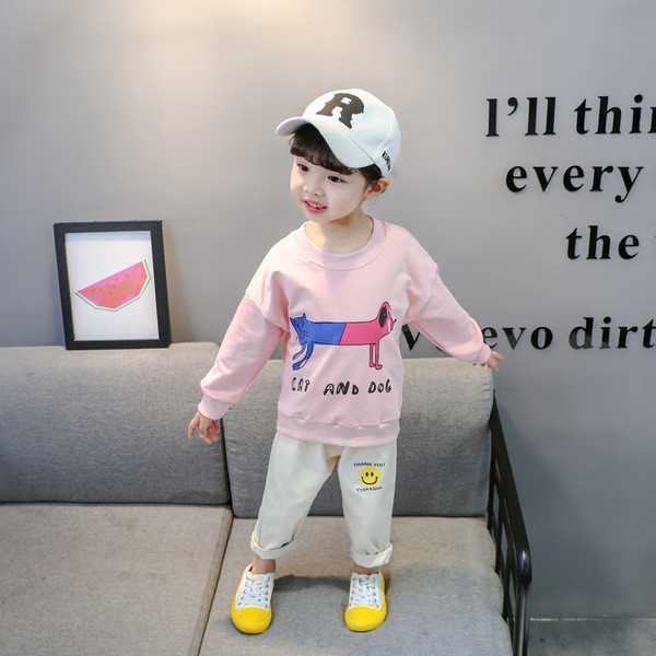 Set bebe model nou bluza + pantaloni roz si galben