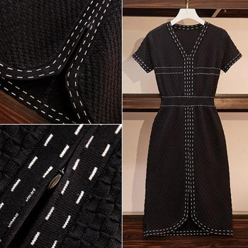Rochie elegantă de damă cu mărimi până la 4XL în negru
