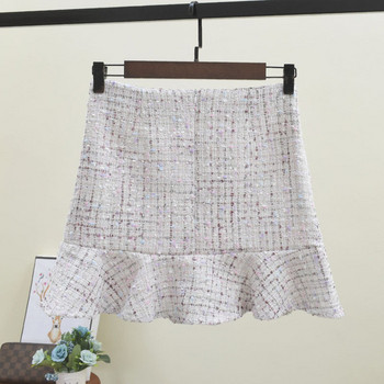 Fusta de dama stilata cu nasturi in doua culori