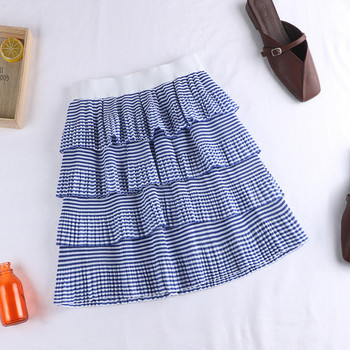 Fusta dama casual in doua culori - cu talie inalta