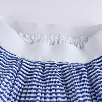 Fusta dama casual in doua culori - cu talie inalta