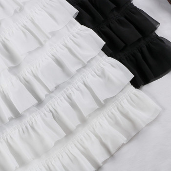 Fusta lungă de damă alb-negru