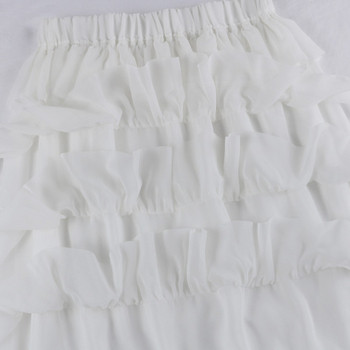 Fusta lungă de damă alb-negru