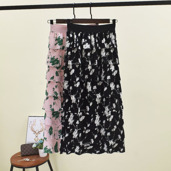 Fusta dama cu talie elastica - model lung in mai multe culori