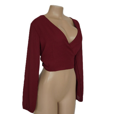 Cămașă de damă cu decolteu în V în patru culori