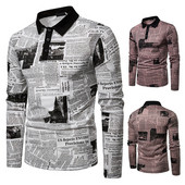 Bluză de bărbați casual cu mâneci lungi și guler clasic în două culori