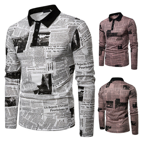 Bluză de bărbați casual cu mâneci lungi și guler clasic în două culori