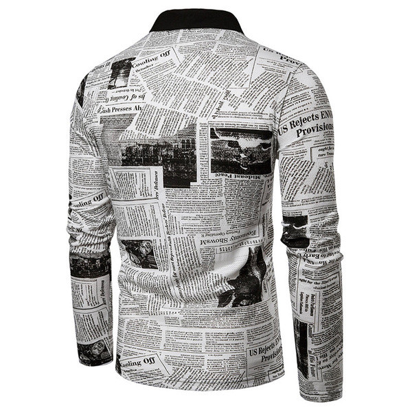 Bluză de bărbați casual cu mâneci lungi și guler clasic în două culori