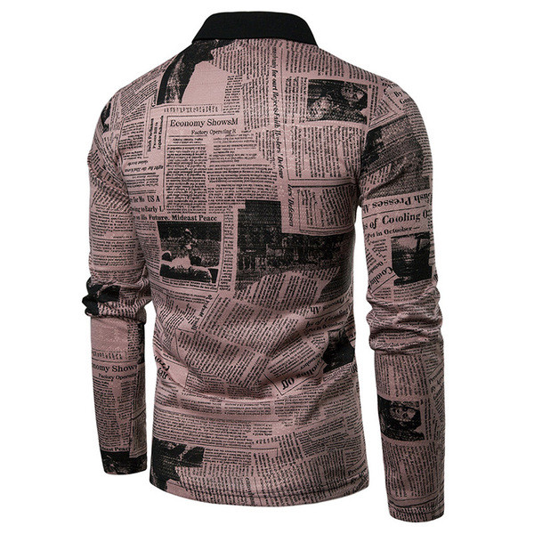 Bluză de bărbați casual cu mâneci lungi și guler clasic în două culori