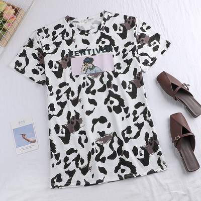 Tricou de dama actual in doua culori - cu aplicatie