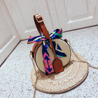 Geanta eleganta cu cravate in doua culori