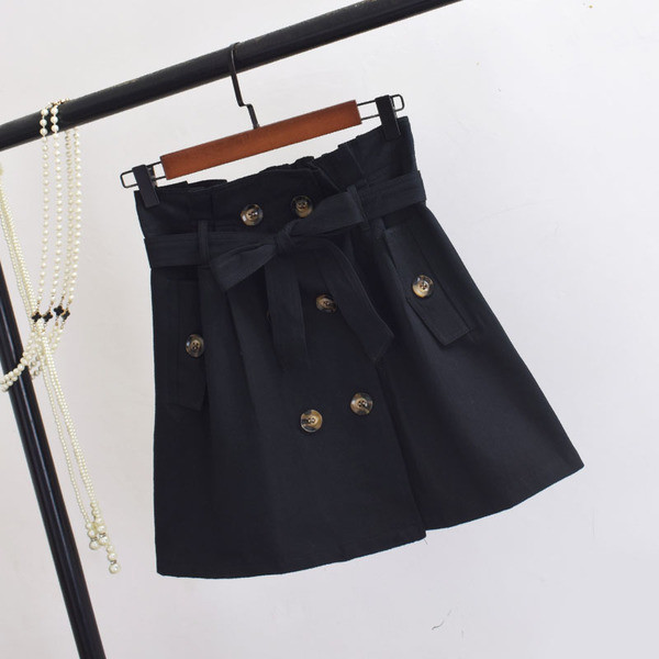 NOU Fusta de dama cu talie inalta si curea in trei culori