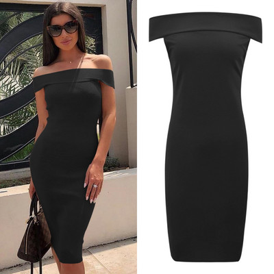 Rochie de dama eleganta cu umerii goi in mai multe culori