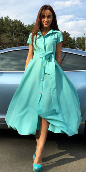 Model modern de croi rochie de dama cu curea in mai multe culori