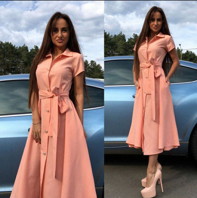 Model modern de croi rochie de dama cu curea in mai multe culori