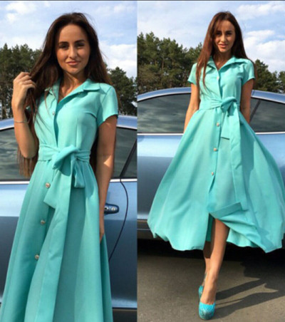 Model modern de croi rochie de dama cu curea in mai multe culori