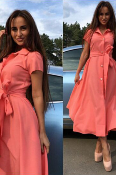 Model modern de croi rochie de dama cu curea in mai multe culori