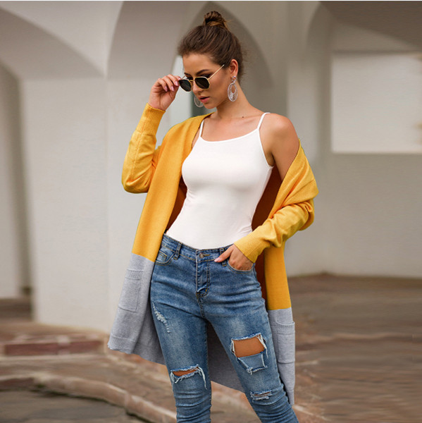 Vesta moderna de dama cu buzunar in trei culori