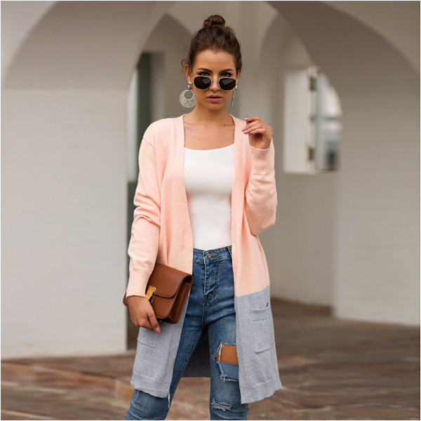 Vesta moderna de dama cu buzunar in trei culori