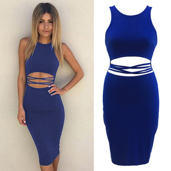 Rochie moderna de dama cu cravate incrucisate in patru culori