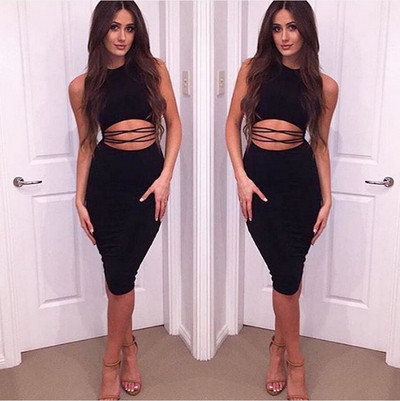 Rochie moderna de dama cu cravate incrucisate in patru culori