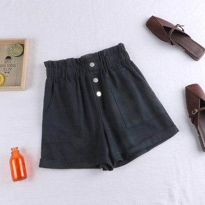 Pantaloni scurti de dama in patru culori cu nasturi