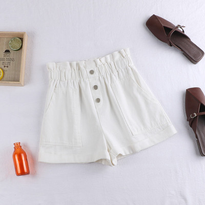 Pantaloni scurti de dama in patru culori cu nasturi