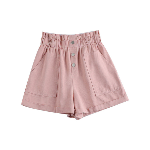 Pantaloni scurti de dama in patru culori cu nasturi