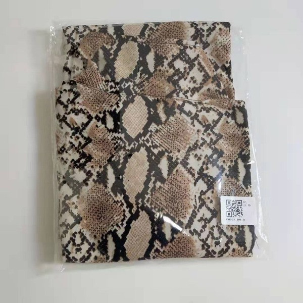 Geaca de dama moderna cu maneci lungi cu imprimeu animal