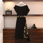 Rochie moderna de dama cu motive colorate si marimi pana la 5XL