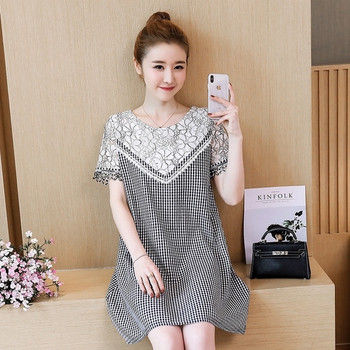 Rochie actuală de damă cu mâneci scurte