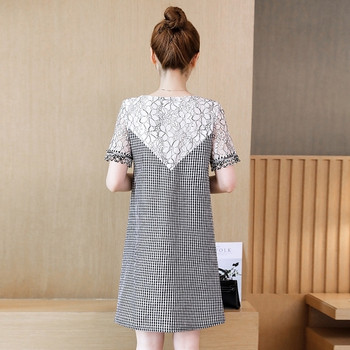 Rochie actuală de damă cu mâneci scurte