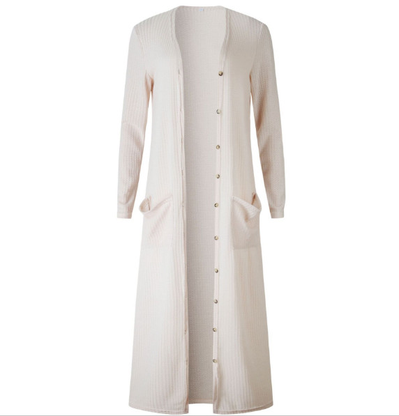 Cardigan lung de dama modern cu buzunar in doua culori