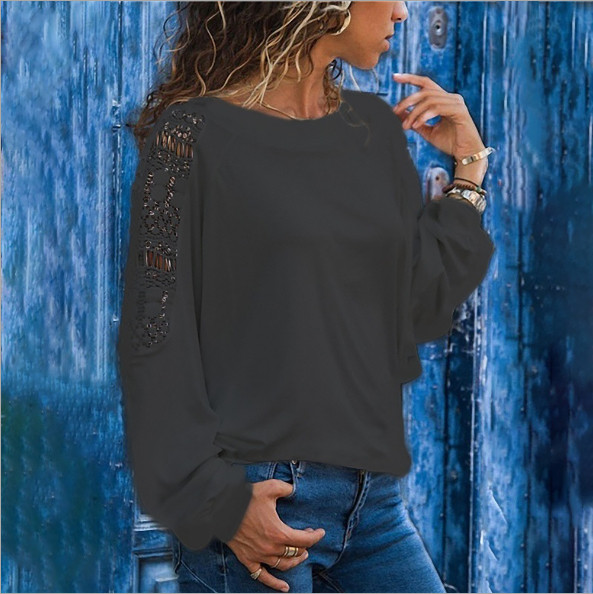 Bluză de damă modernă cu mâneci lungi în trei culori