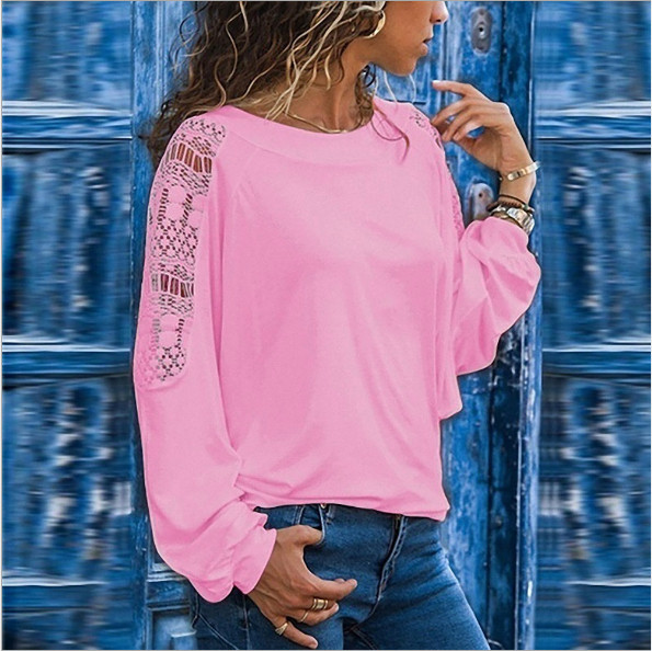 Bluză de damă modernă cu mâneci lungi în trei culori