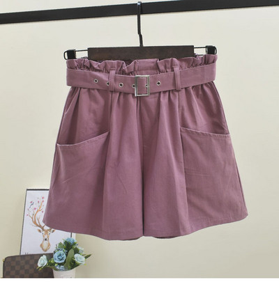 Pantaloni scurti de dama cu curea in mai multe culori