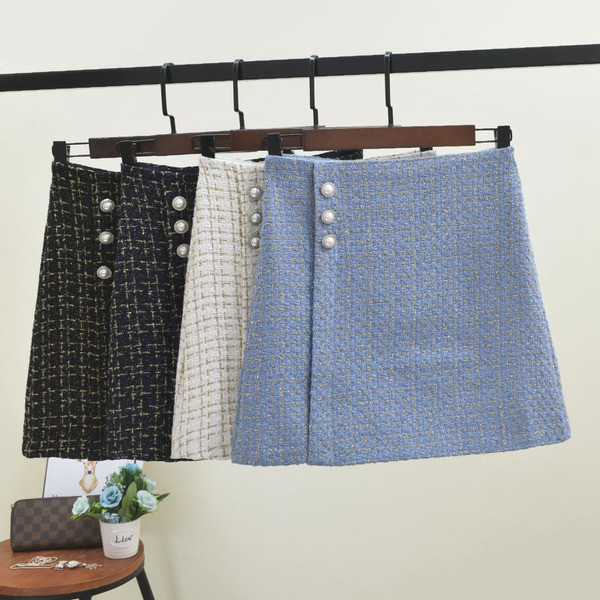 Fusta de dama cu talie inalta in patru culori