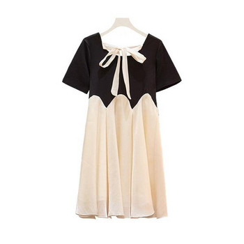 Rochie de dama actuala model lat cu maneci scurte si marimi pana la 4XL