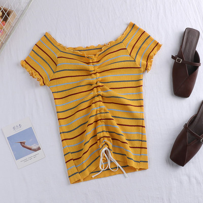 Tricou de dama actual in trei culori cu cravate