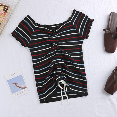 Tricou de dama actual in trei culori cu cravate