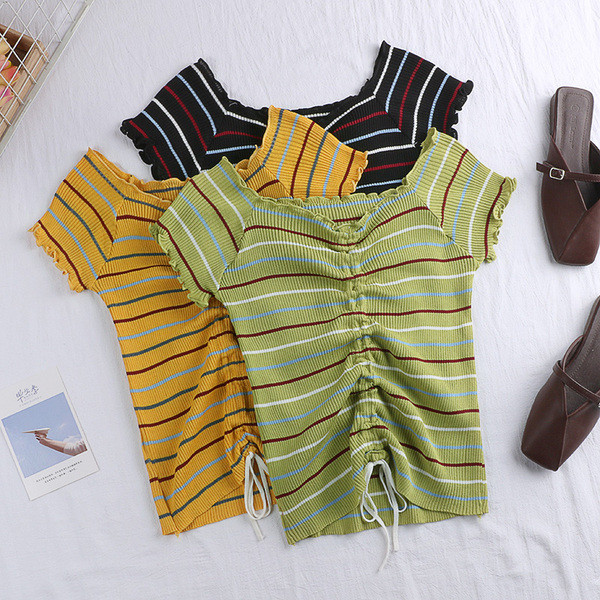 Tricou de dama actual in trei culori cu cravate