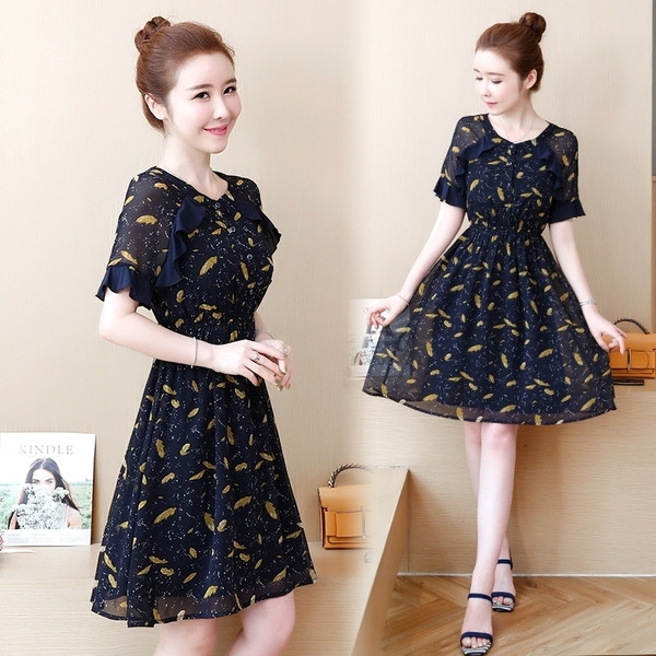 Rochie casual dama - model croiat cu maneca scurta