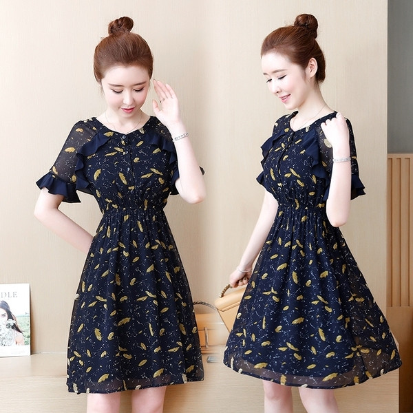 Rochie casual dama - model croiat cu maneca scurta