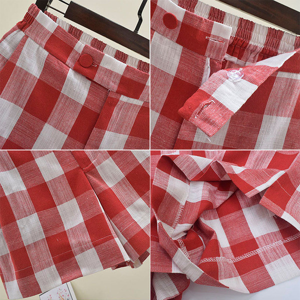 Pantaloni scurti dama in carouri in mai multe culori