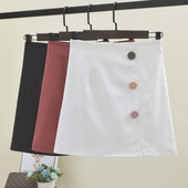 Fusta de dama eleganta cu nasturi colorati in mai multe culori